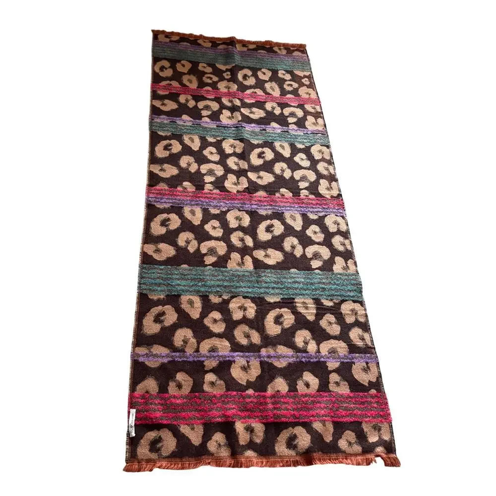BCBGeneration Animal Print Colorful Scarf 28”x80”